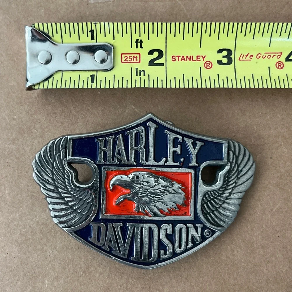Vintage Harley-Davidson Solid Brass Eagle Belt Buckle